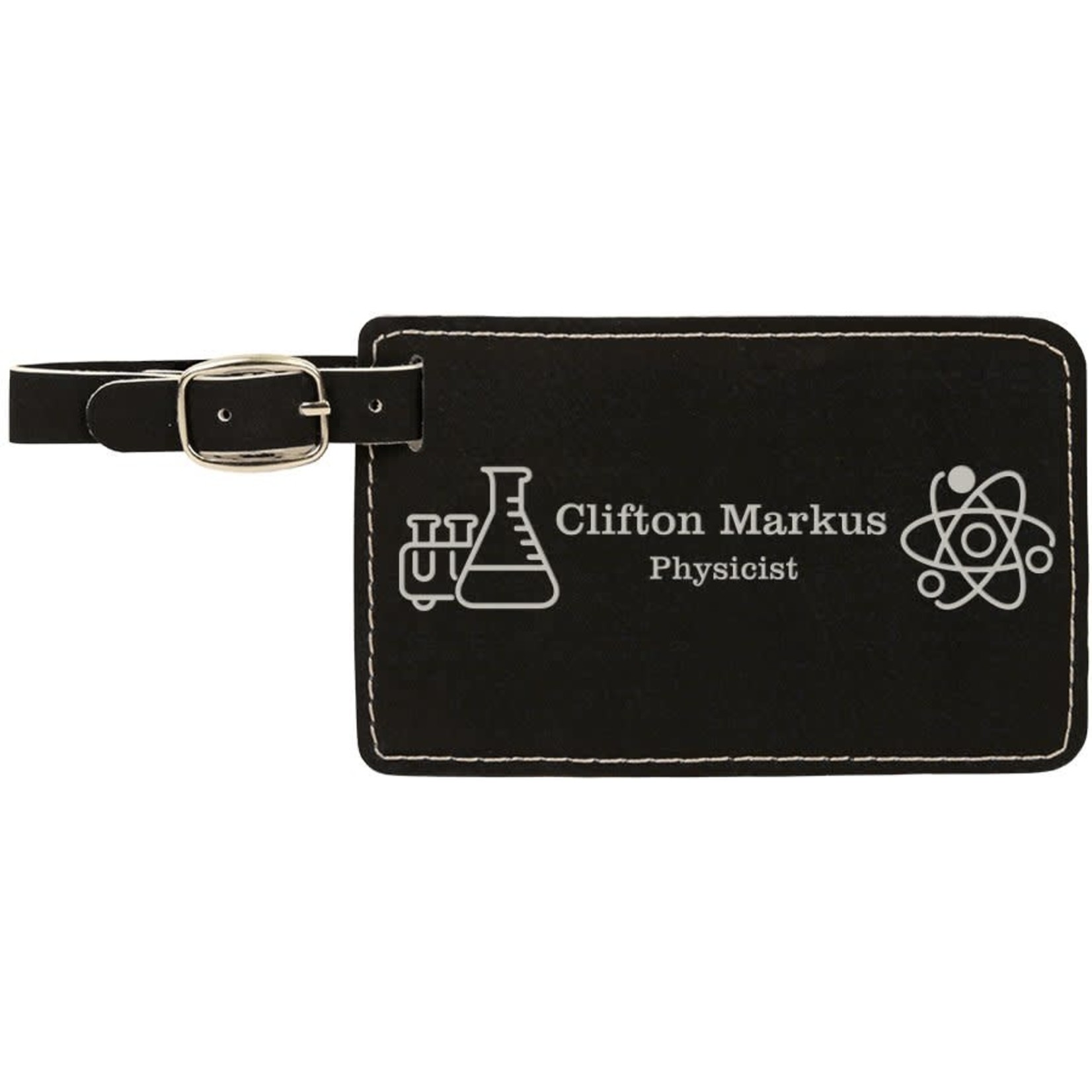 JDS Industries GFT243A Luggage Tags AVailable in Black w/gold, black w/ silver, rustic, blue, teal