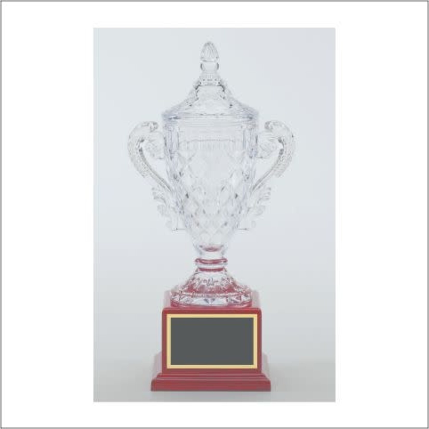 Marco CRY362 Lead Crystal Vase w/ Rosewood Base