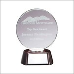 Marco CRY718 ROSEWOOD AND CRYSTAL AWARD w/ engraving