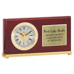Marco Q061 Rosewood Rectangle Clock w/ Clock on Left Side includes engraving plate