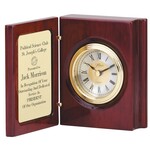 Marco Q140  Rosewood Box w/ Clock w/ engraving plate inside
