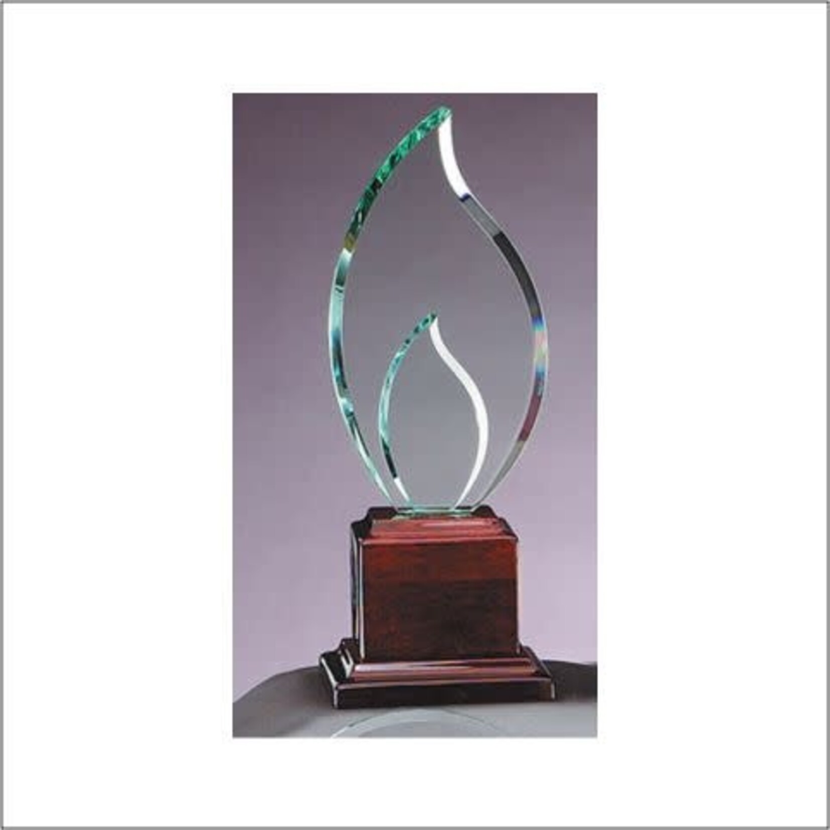 Marco GL33 FLAME SHAPED GLASS AWARD w/ eng