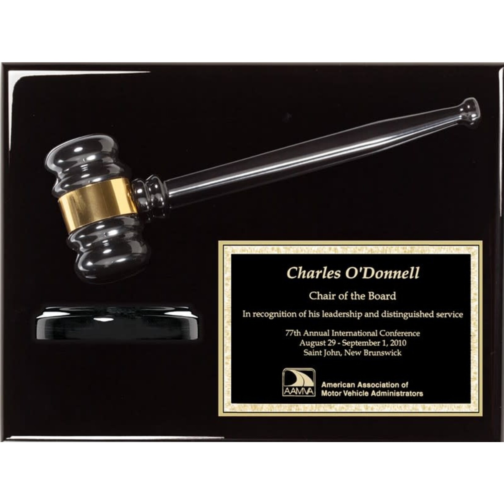 Marco AGP-60PL Gavel Plaque includes engraving