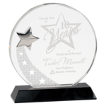 JDS Industries CRY142 Crystal Star on base includes engraving