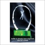 Marco CRY15 Crystal Golf Oval includes engraving