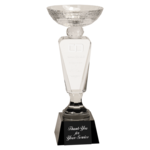 JDS Industries CRY6302M 11" Crystal Cup w/ black base includes engraving