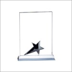 Marco CRY761 GLASS DESK PLAQUE WITH STAR ACCENT