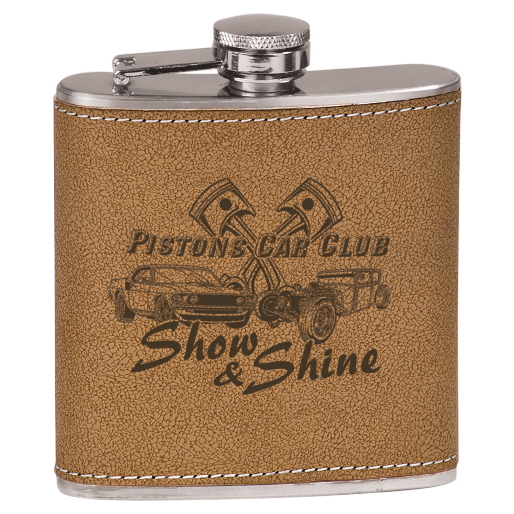 JDS Industries FSK605 Tan Flask inlcudes engraving