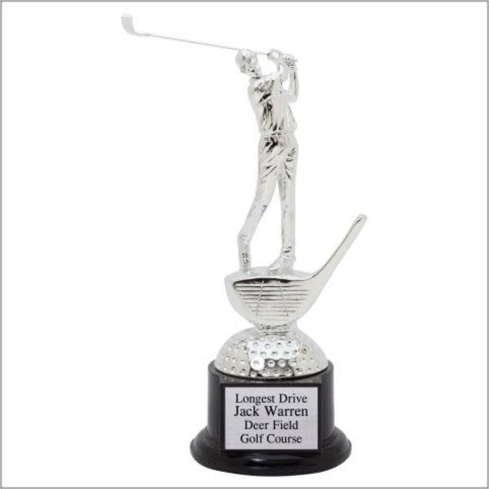 Marco G1553 GOLF MAN SWING SILVER W/BLACK w/ engraving