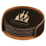 GFT260 Black coaster set includes engraving