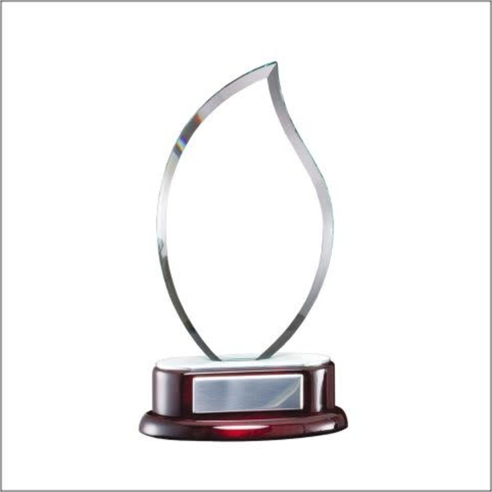 Marco GL25 4.5"x8.25" Flame Glass Award