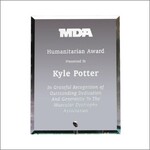 Marco GL306A 4x6 Beveled Edge Square Glass Plaque emblem and engraving additional