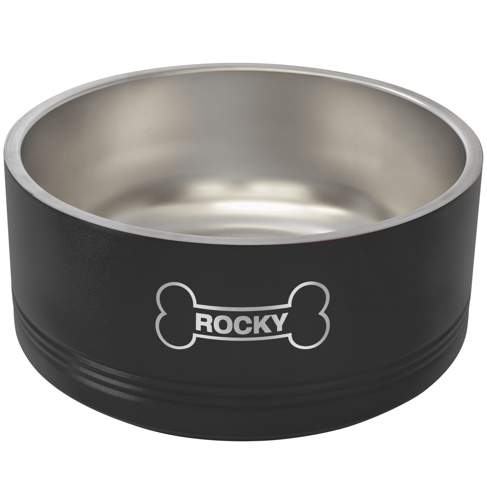 JDS Industries LPB041 Black Pet Bowl w/name