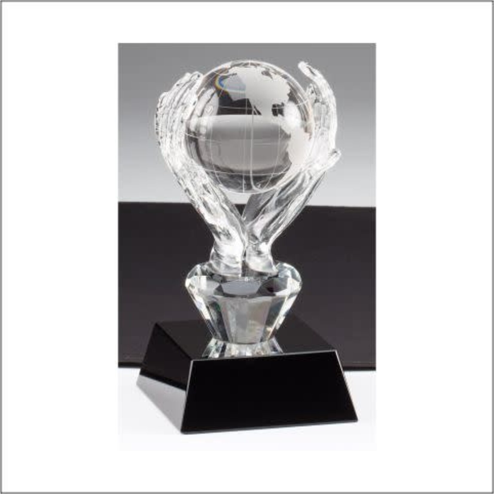 Marco CRY428 Crystal Globe with hands