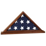AWARD SHOP Flag Case 5x9 Flag not included Mahogany w/engraving plate