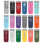 JDS Industries 22 oz Skinny Tumbler w/ eng avail in asst colors