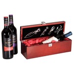 JDS Industries WBX01 Rosewood Wine Box w/tools and engraving on top of box (wine not included)