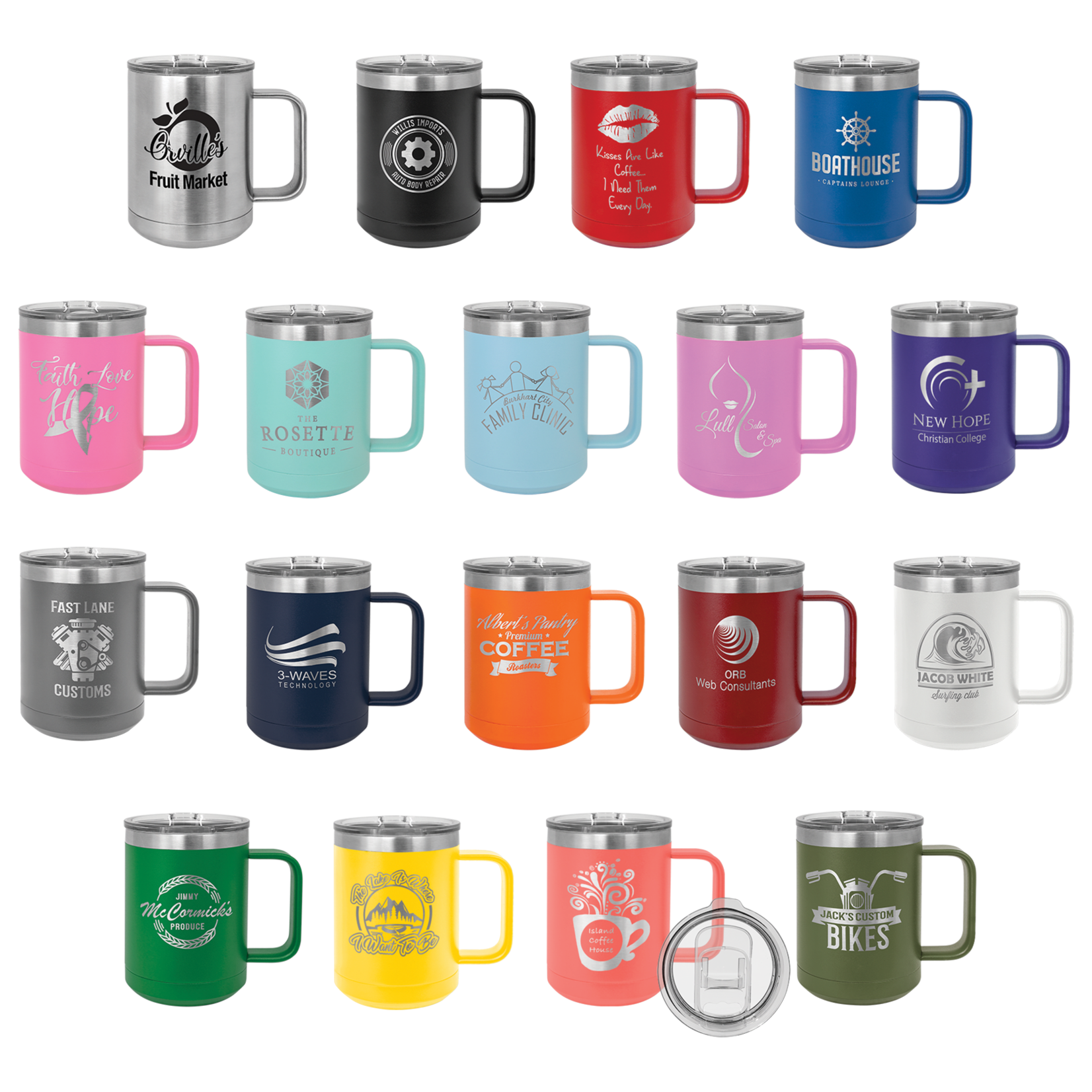 JDS Industries LCM 15 oz Mug assorted colors includes engraving on 1 side