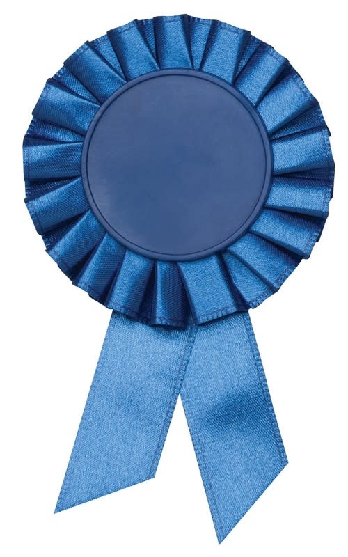 JDS Industries 5RBS11 Blue Rosette Ribbon w/ 2 JDS Industries 5RBS11 Blue Rosette Ribbon w/ 2