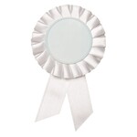 JDS Industries 5RBS13 White Rosette Ribon w/ 2" insert