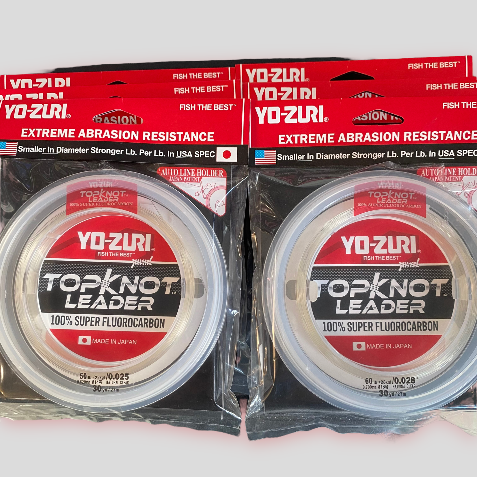 Yo-Zuri TKLD25 lbNCL30YD Topkot Fluorocarbon Fishing Leader 25 lb Test 30  Yards 