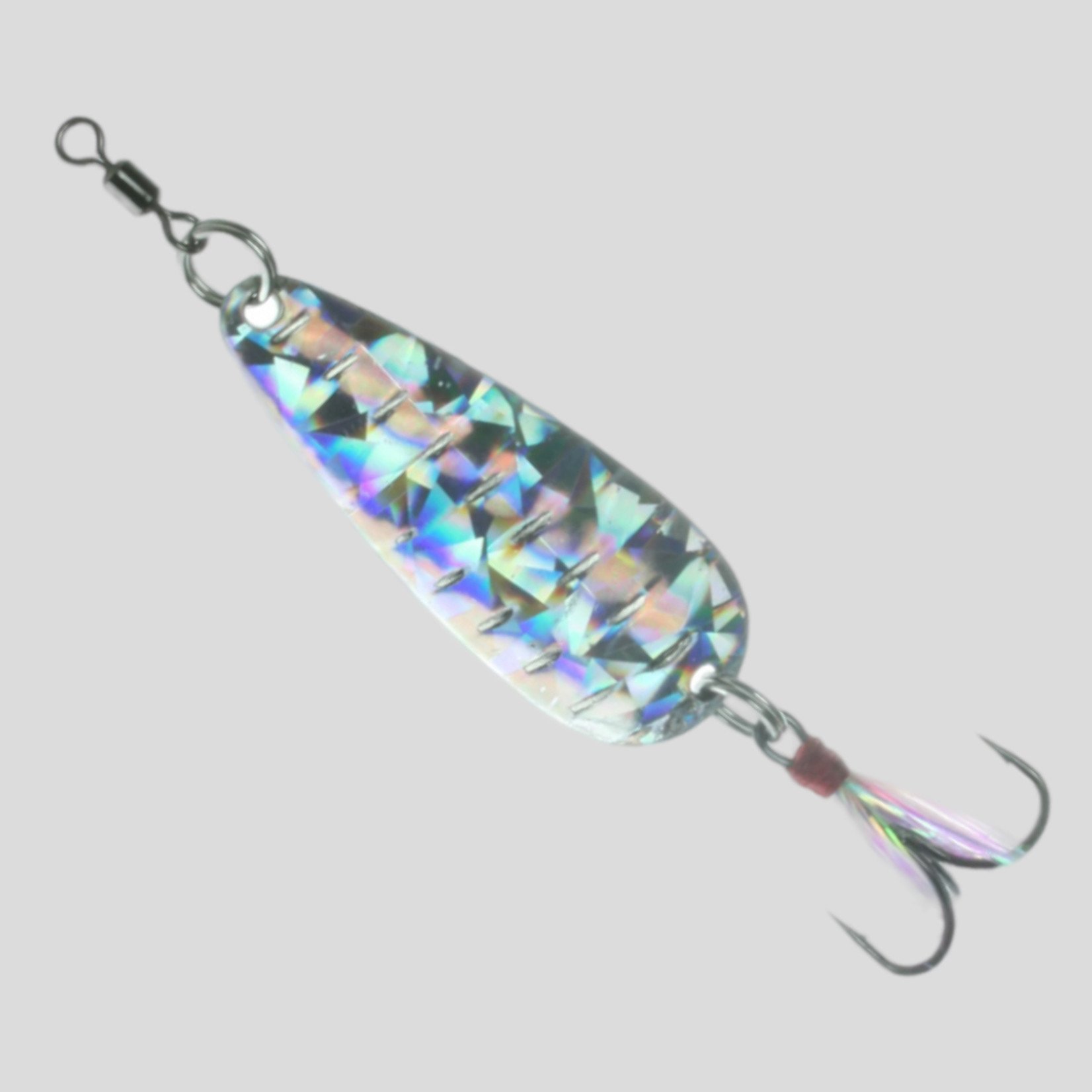 Nichols Lures Mojo Flutter Spoon - 1/2oz - Shattered Glass Silver