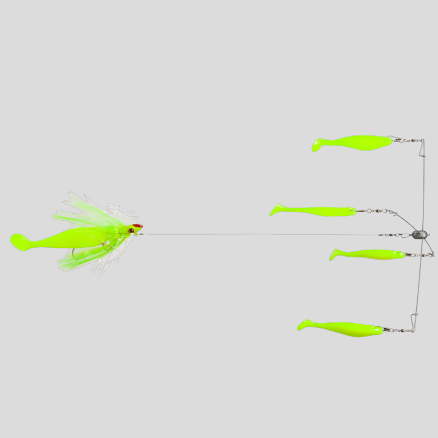 15 Têtes De Montage Umbrella Rig 4 Bras Blancs - Pour Pêche Au Striper, C&K Tackle