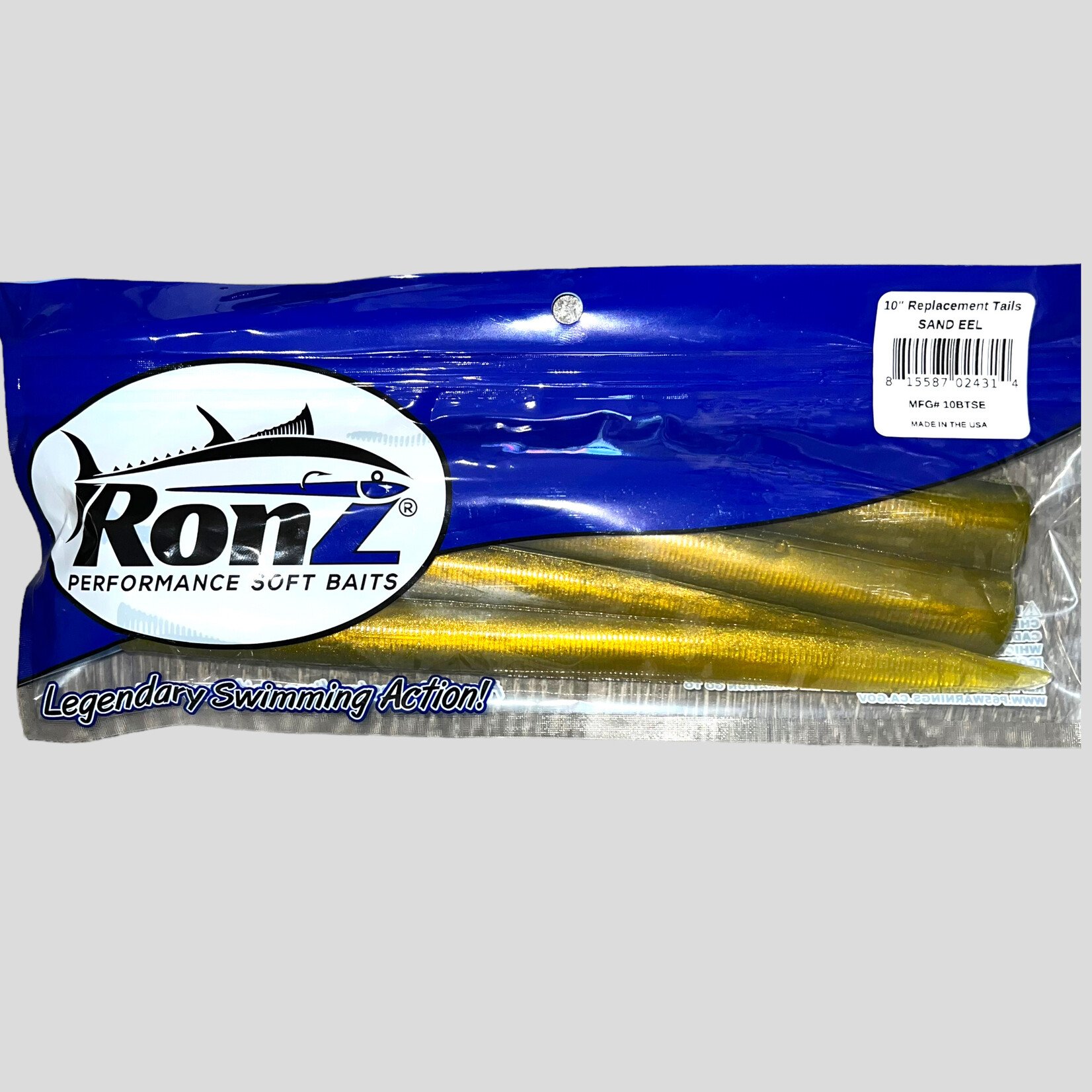 RONZ Lures Replacement Tails 10 4ct (10BTPF) (Pink Fluorescent)