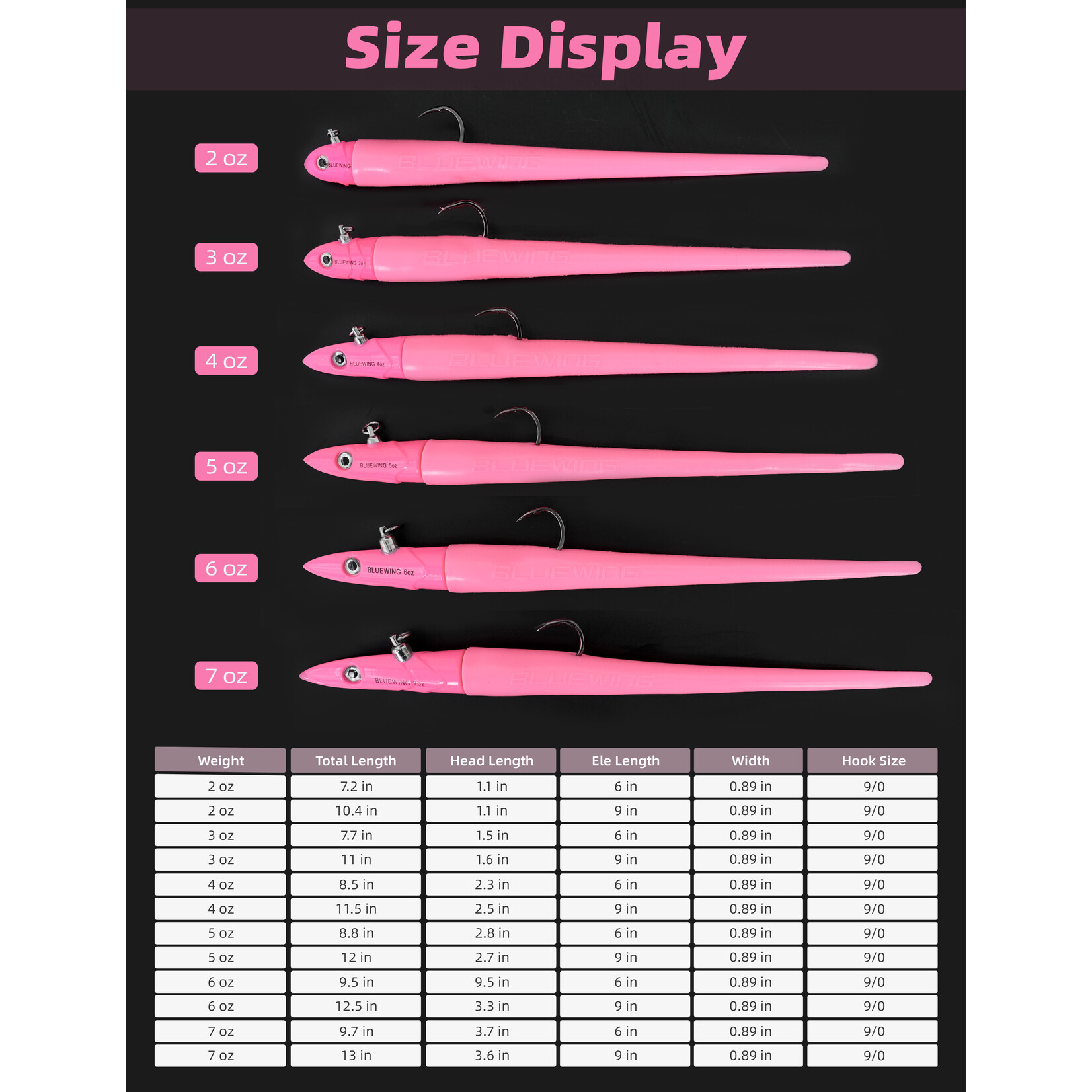 B W BW 6" Swim Jig