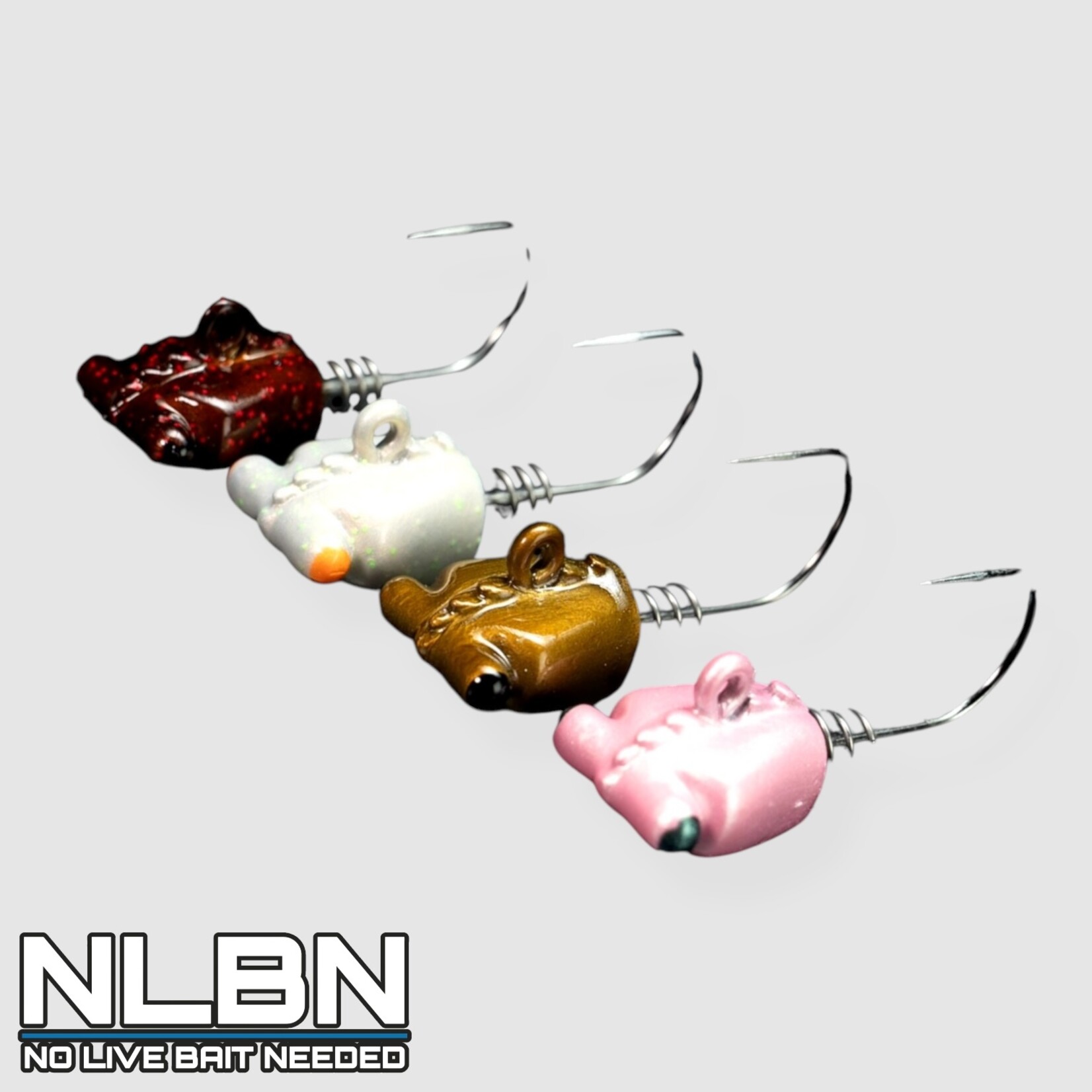 No Live Bait Needed NLBN 3" Shrimp Jig Heads