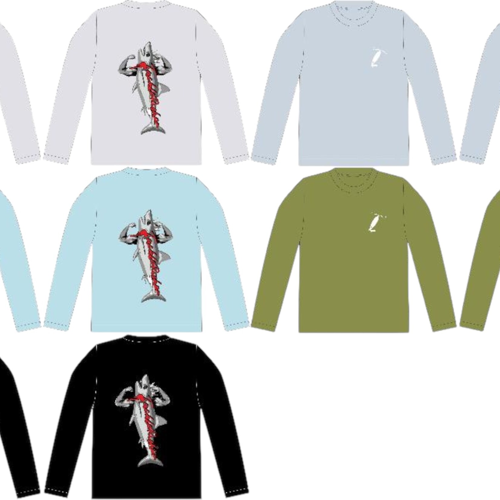 Sea Threads Sea Threads Tacklepusher Flex Shark Performance Hoodie