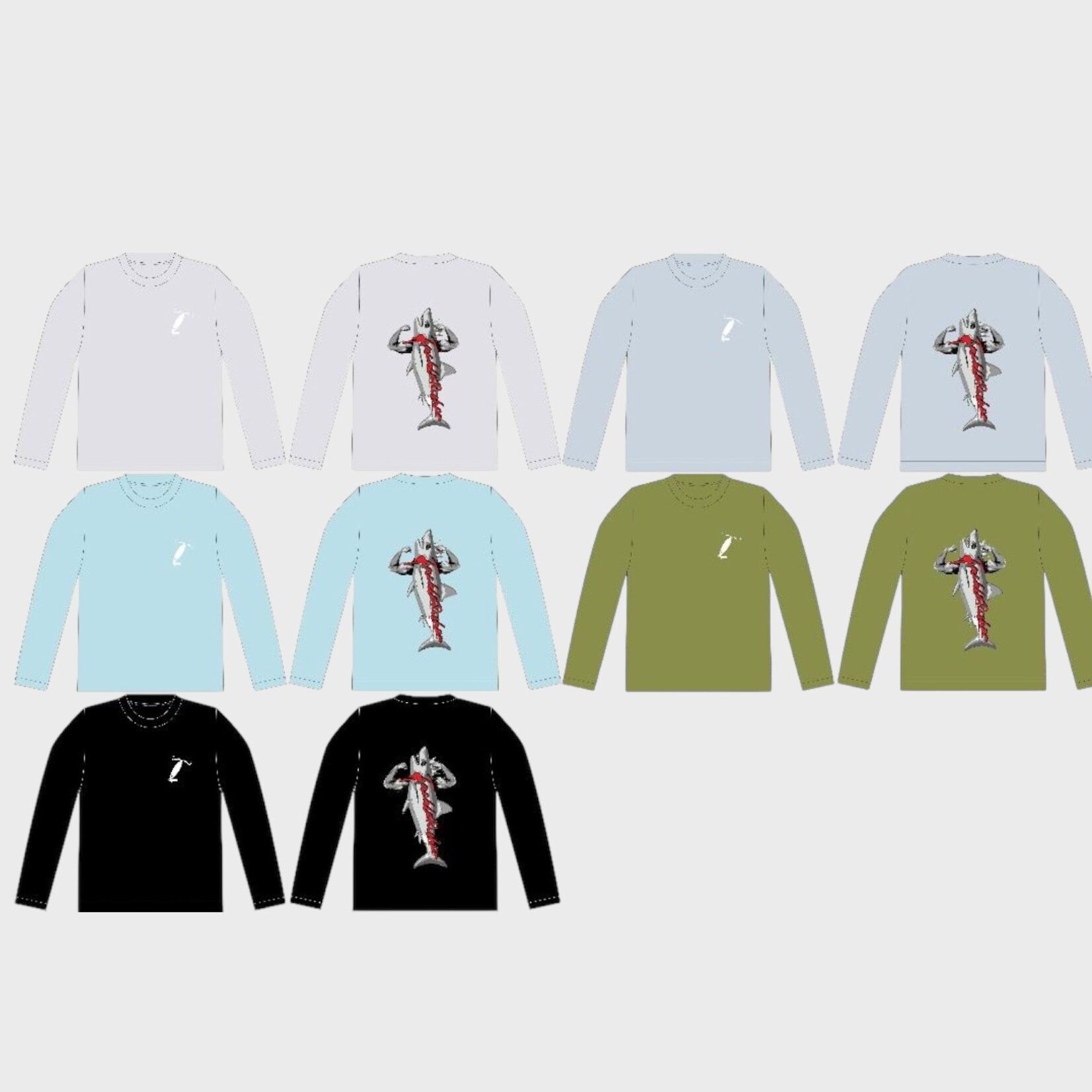 Sea Threads Sea Threads Tacklepusher Flex Shark Performance Hoodie