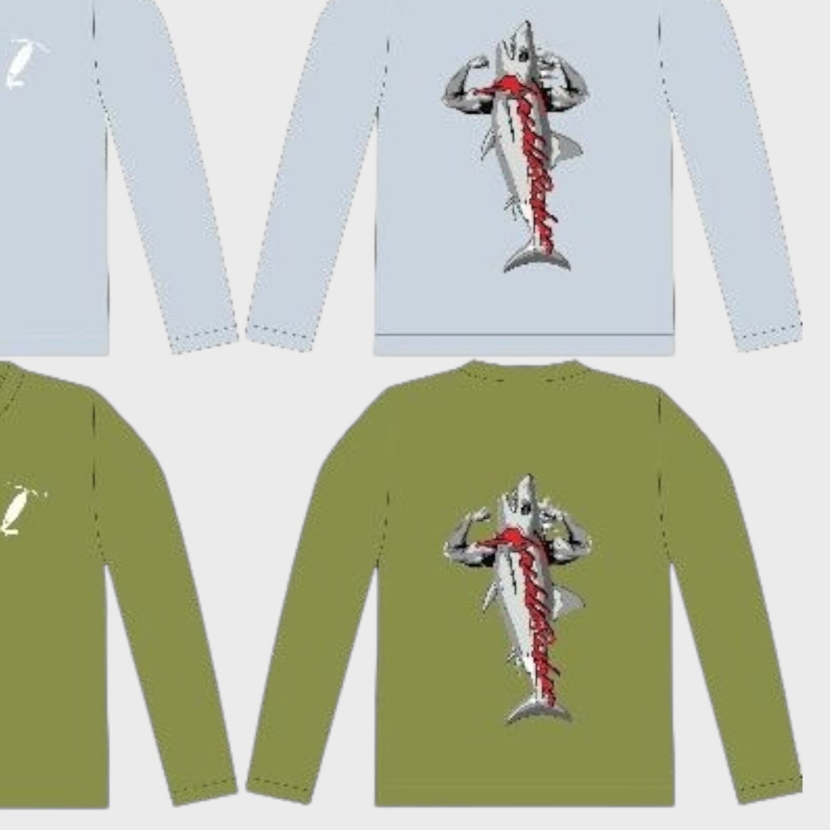 Sea Threads Sea Threads Tacklepusher Flex Shark Performance Hoodie