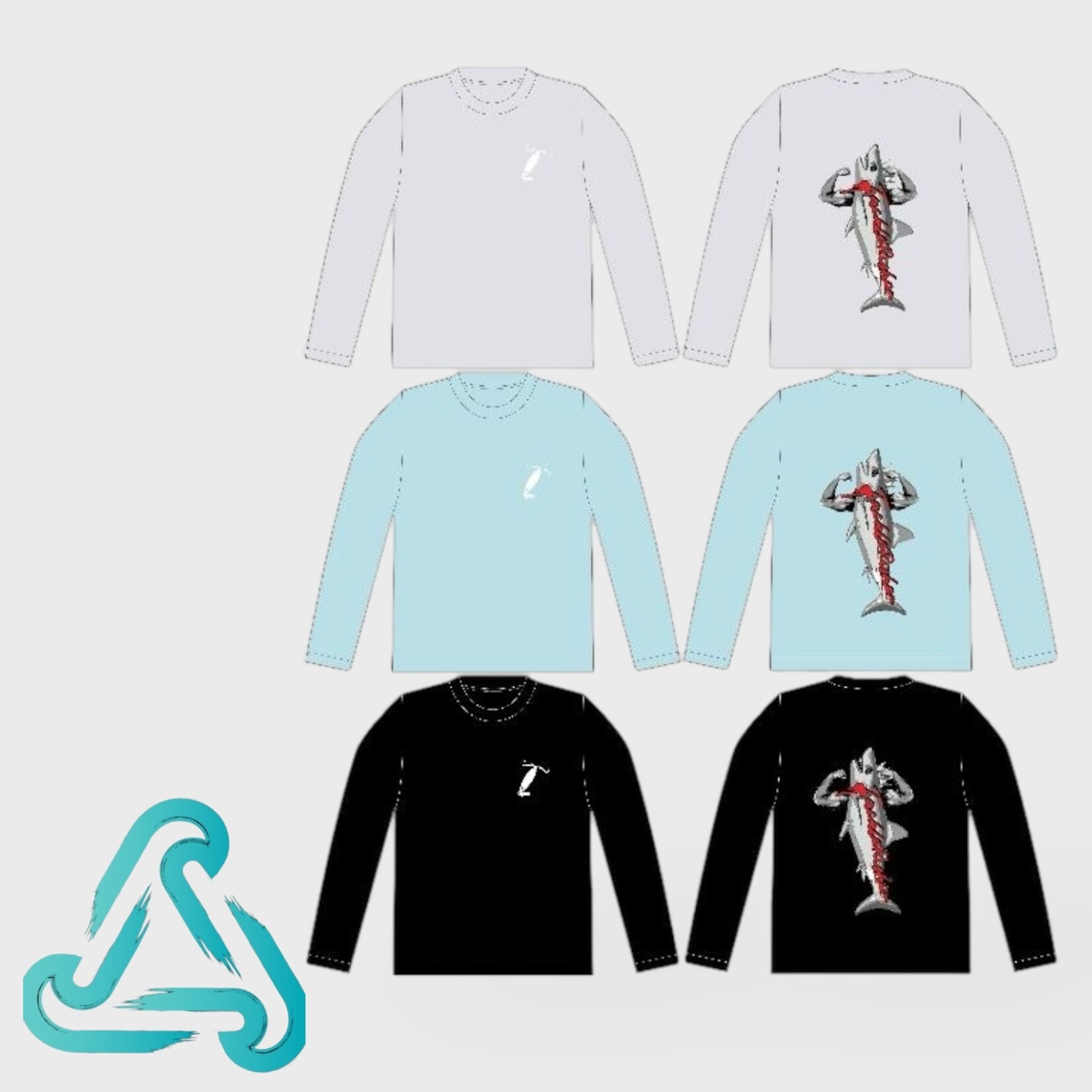 Sea Threads Sea Threads Tacklepusher Flex Shark Performance Hoodie