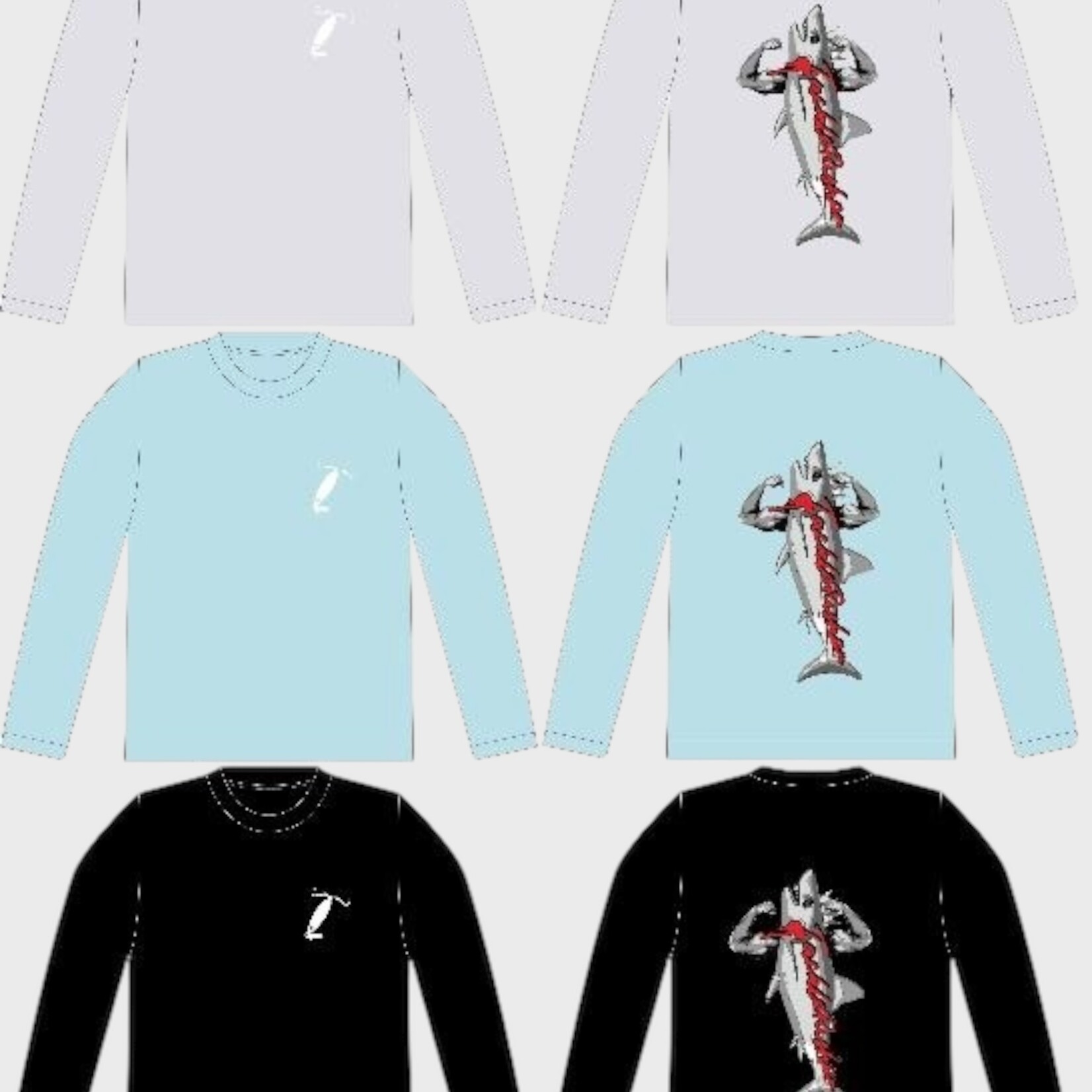 Sea Threads Sea Threads Tacklepusher Flex Shark Performance Hoodie
