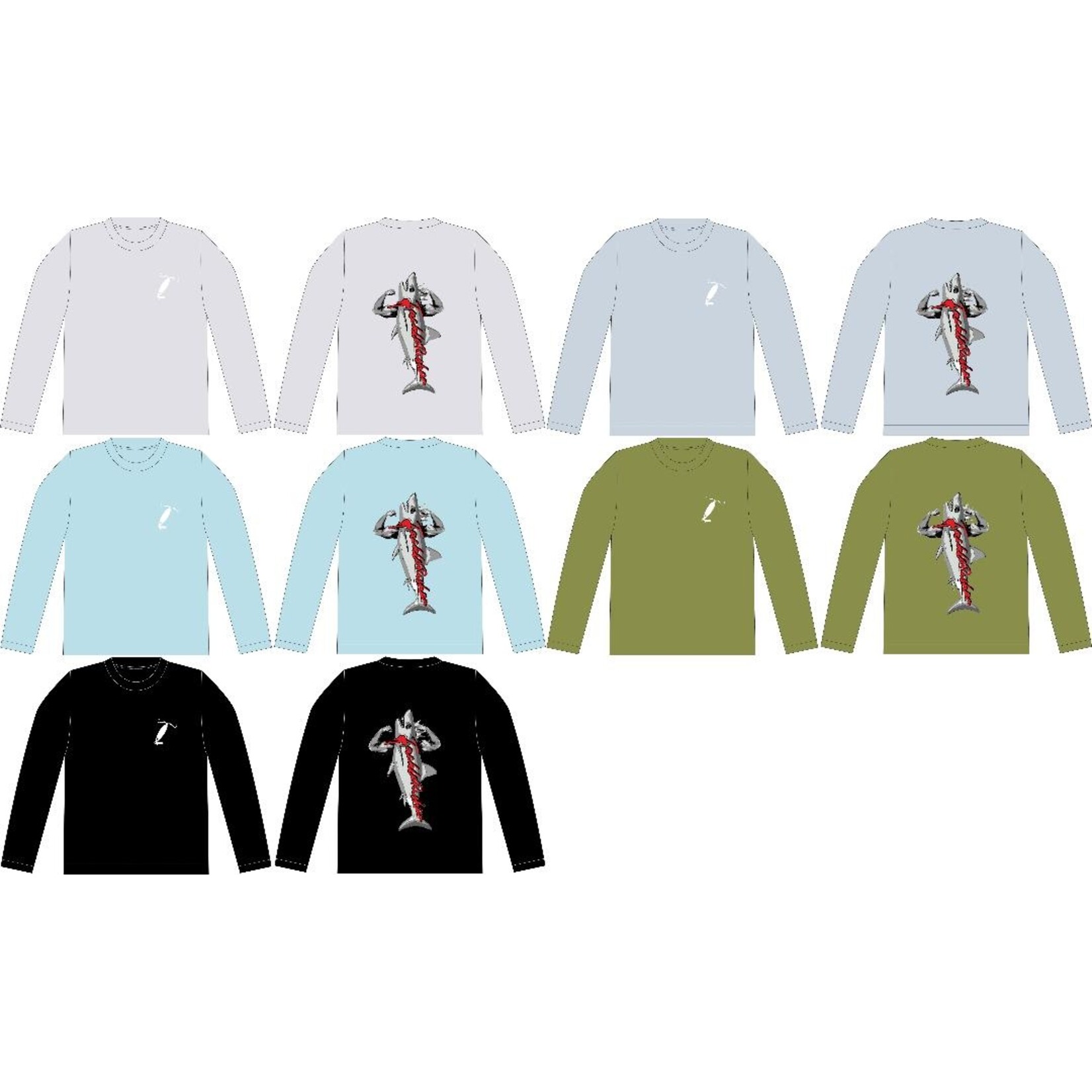 Sea Threads Sea Threads Tacklepusher Flex Shark Performance Hoodie