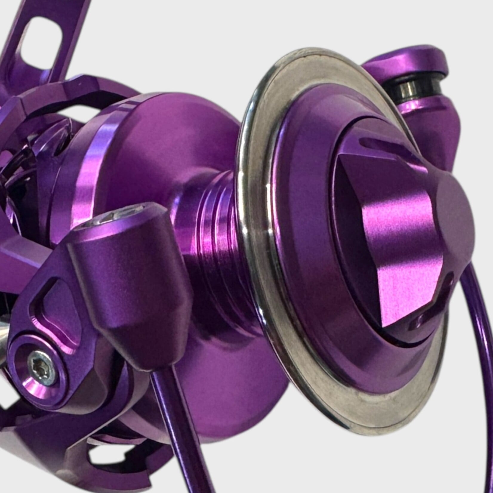 avet purple reel MXJ 6/3 MC Raptor Plus LH Lever Drag Conventional Silver Anodized for superior corrosion resistance and beautiful finish Avet Custom Avet Reel Colors