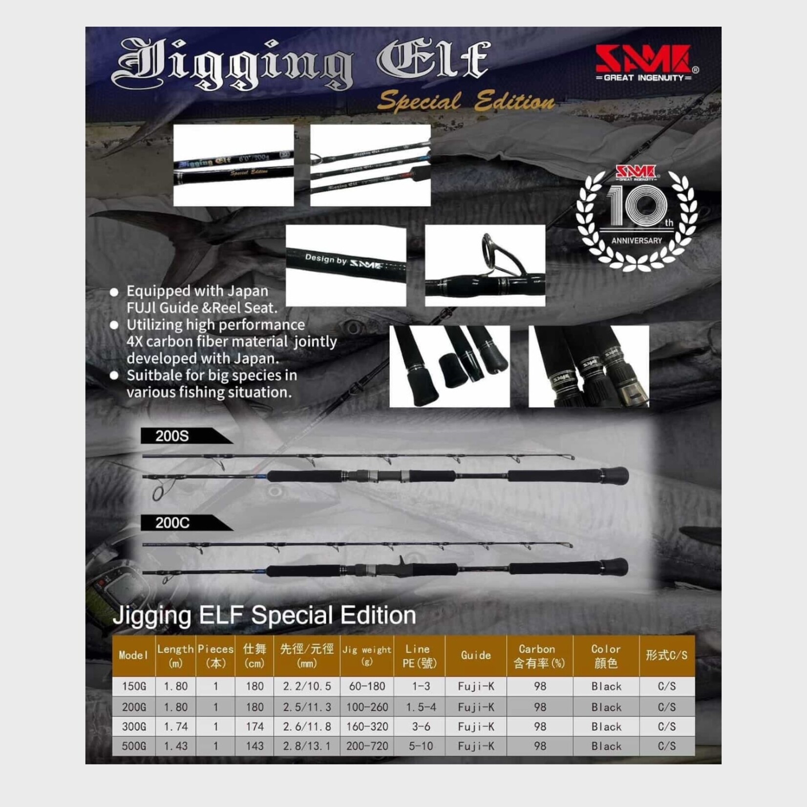 Infamous Tackle Infamous Tackle Jigging Elf Rod