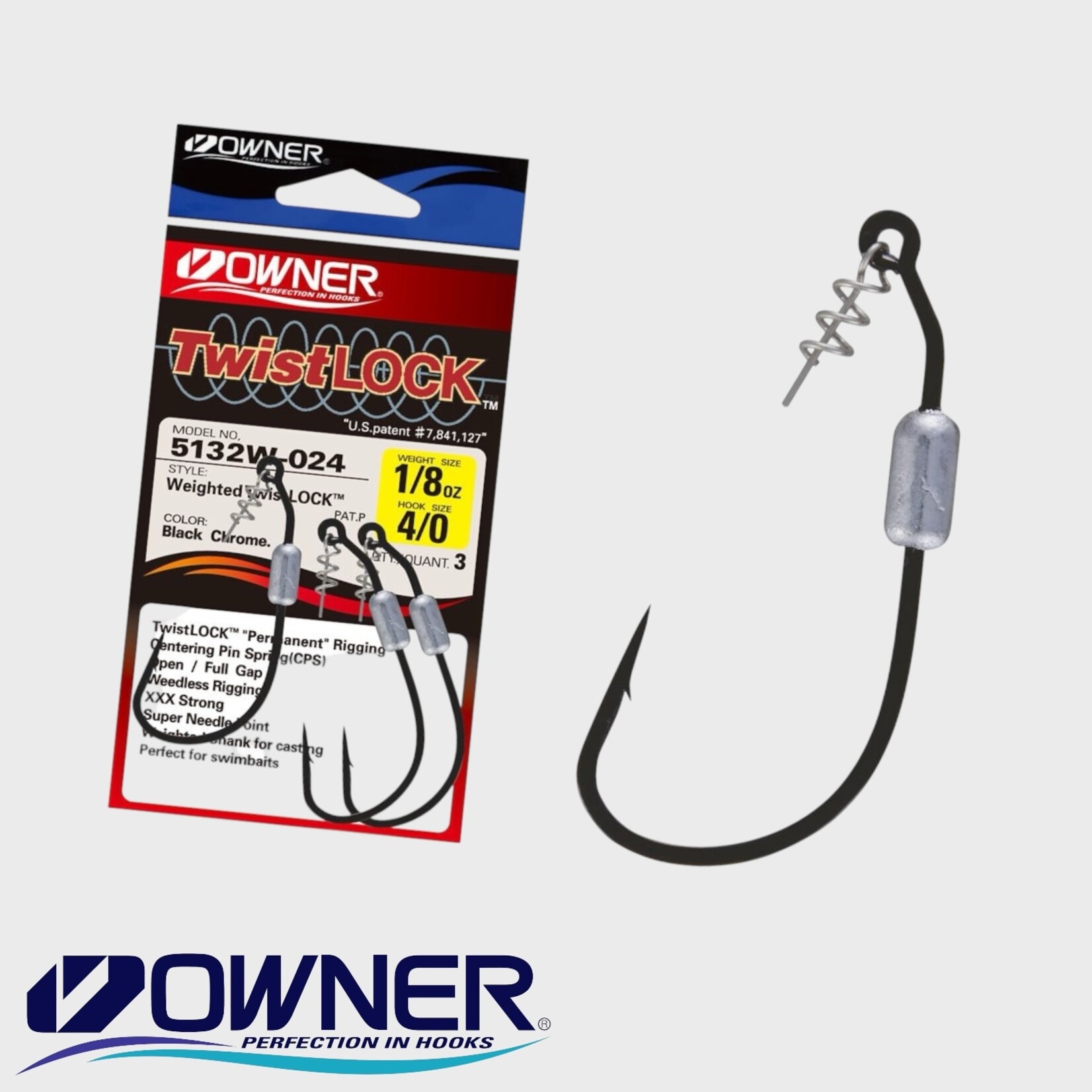 Owner Owner Twistlock 3X Weighted Hook