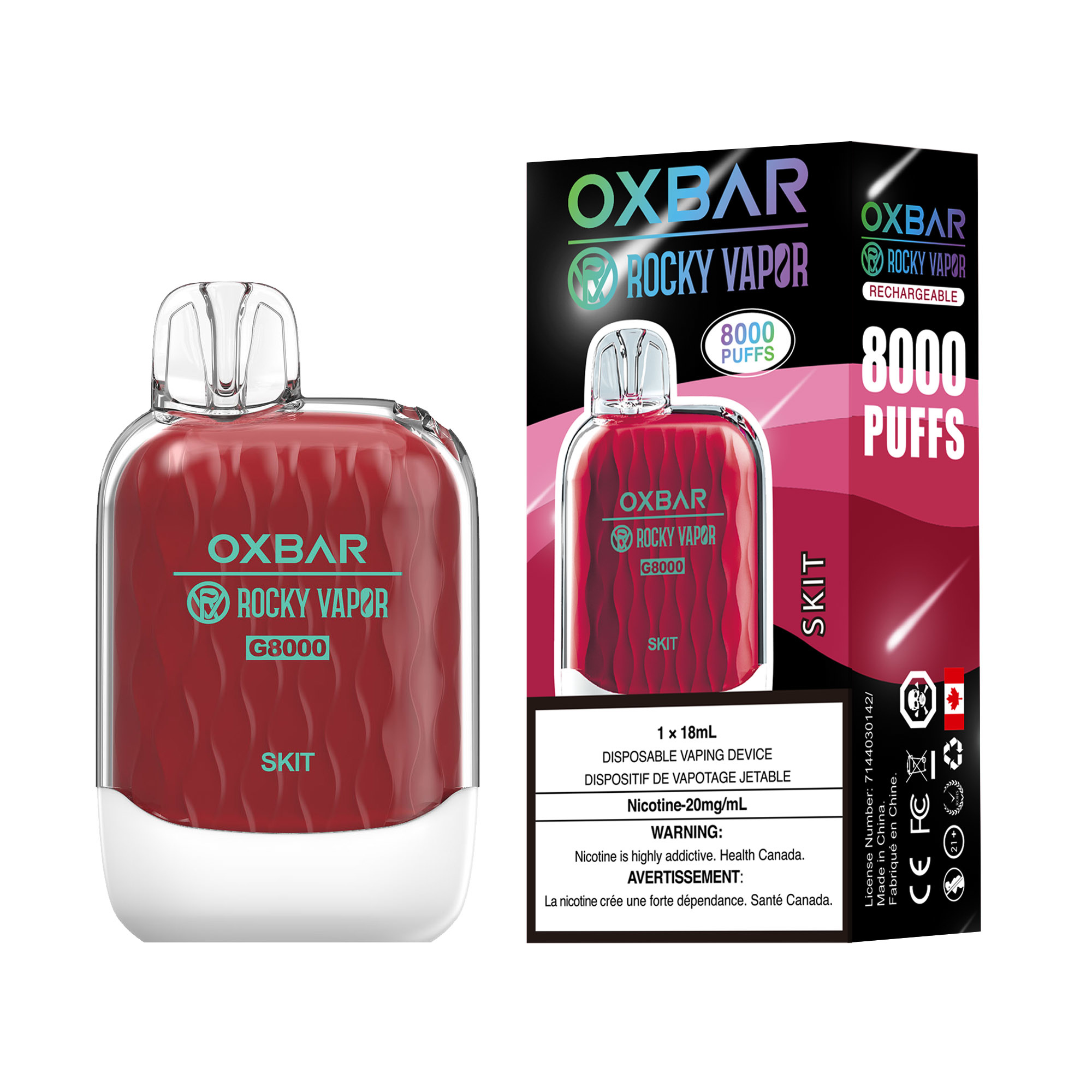 OXBAR OXBAR ROCKY VAPOR G8000 (Excise Tax Included)