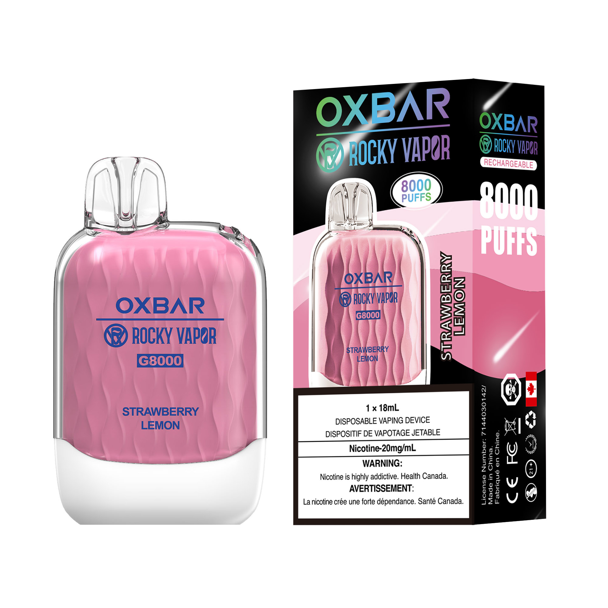 OXBAR OXBAR ROCKY VAPOR G8000 (Excise Tax Included)