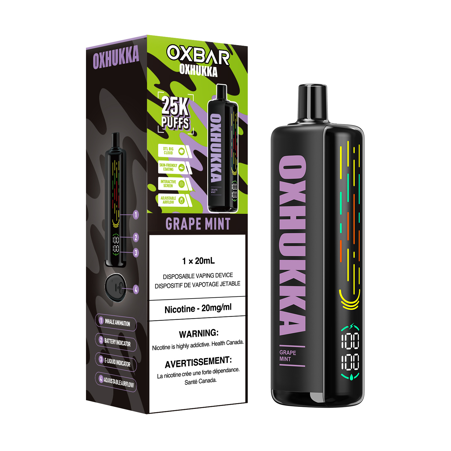 OXBAR OXBAR OXHUKKA 25K Disposable Vape (6mg)