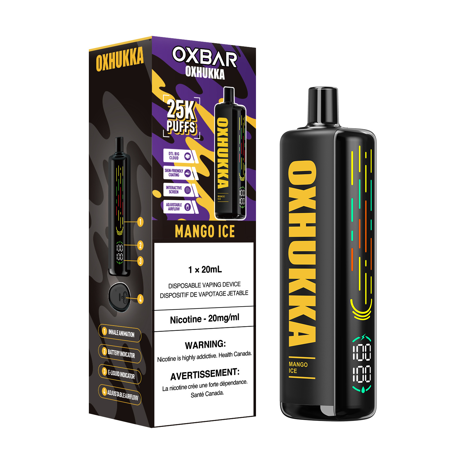 OXBAR OXBAR OXHUKKA 25K Disposable Vape (6mg)