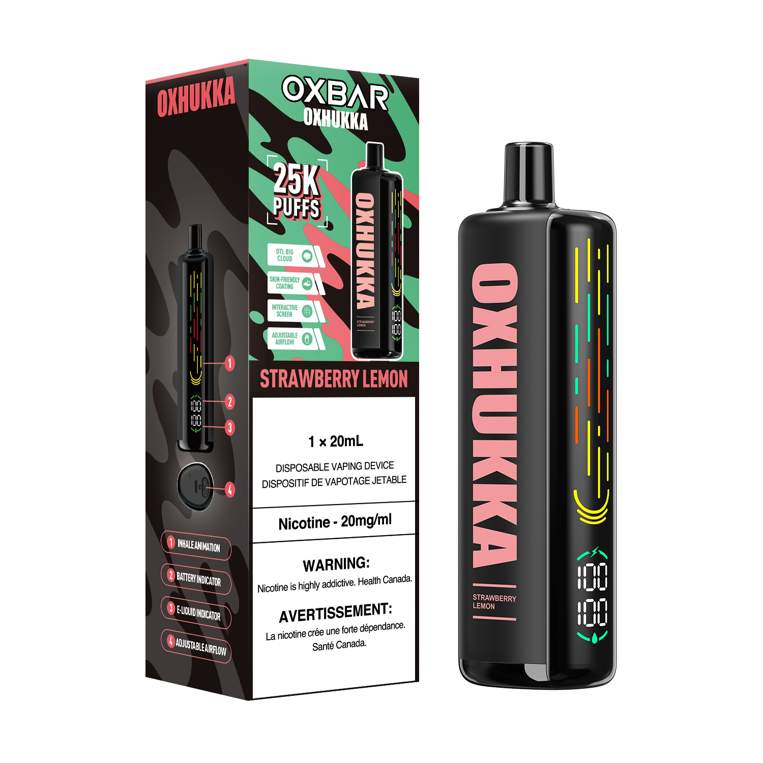 OXBAR OXBAR OXHUKKA 25K Disposable Vape (6mg)