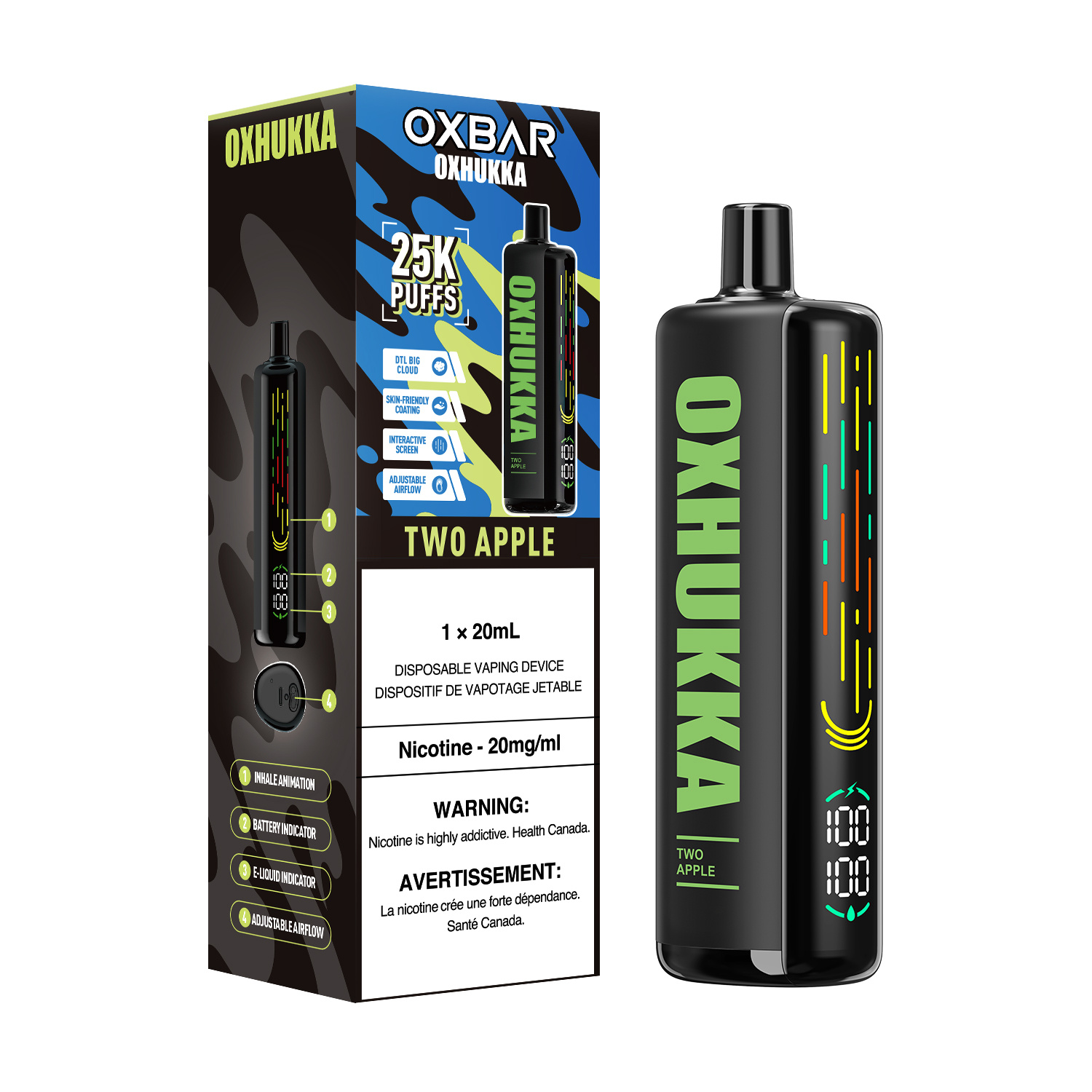 OXBAR OXBAR OXHUKKA 25K Disposable Vape (6mg)