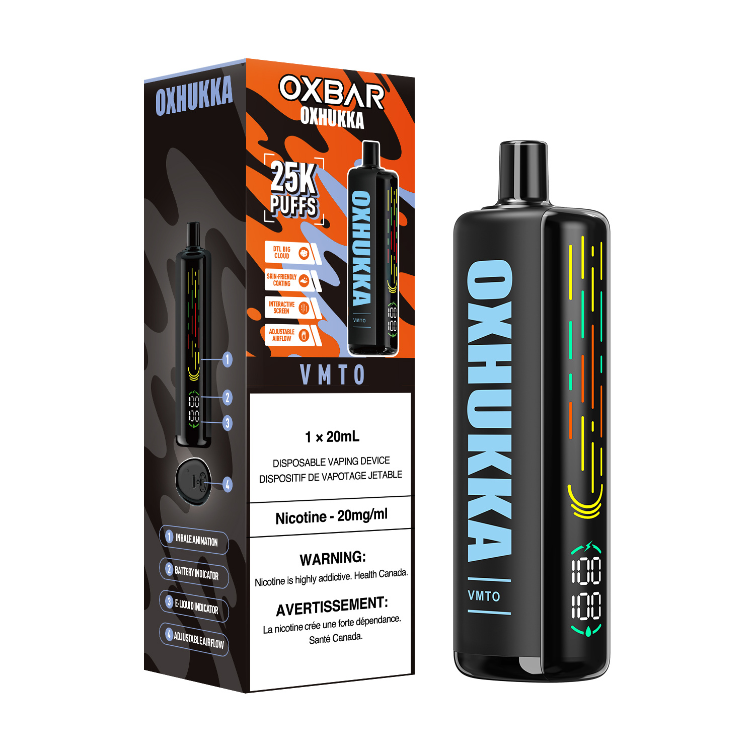 OXBAR OXBAR OXHUKKA 25K Disposable Vape (6mg)