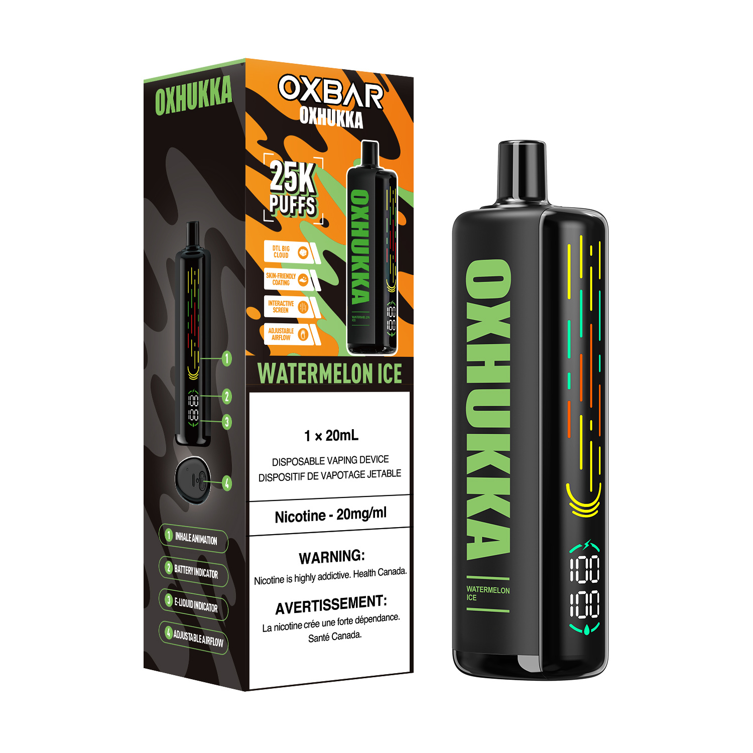 OXBAR OXBAR OXHUKKA 25K Disposable Vape (6mg)