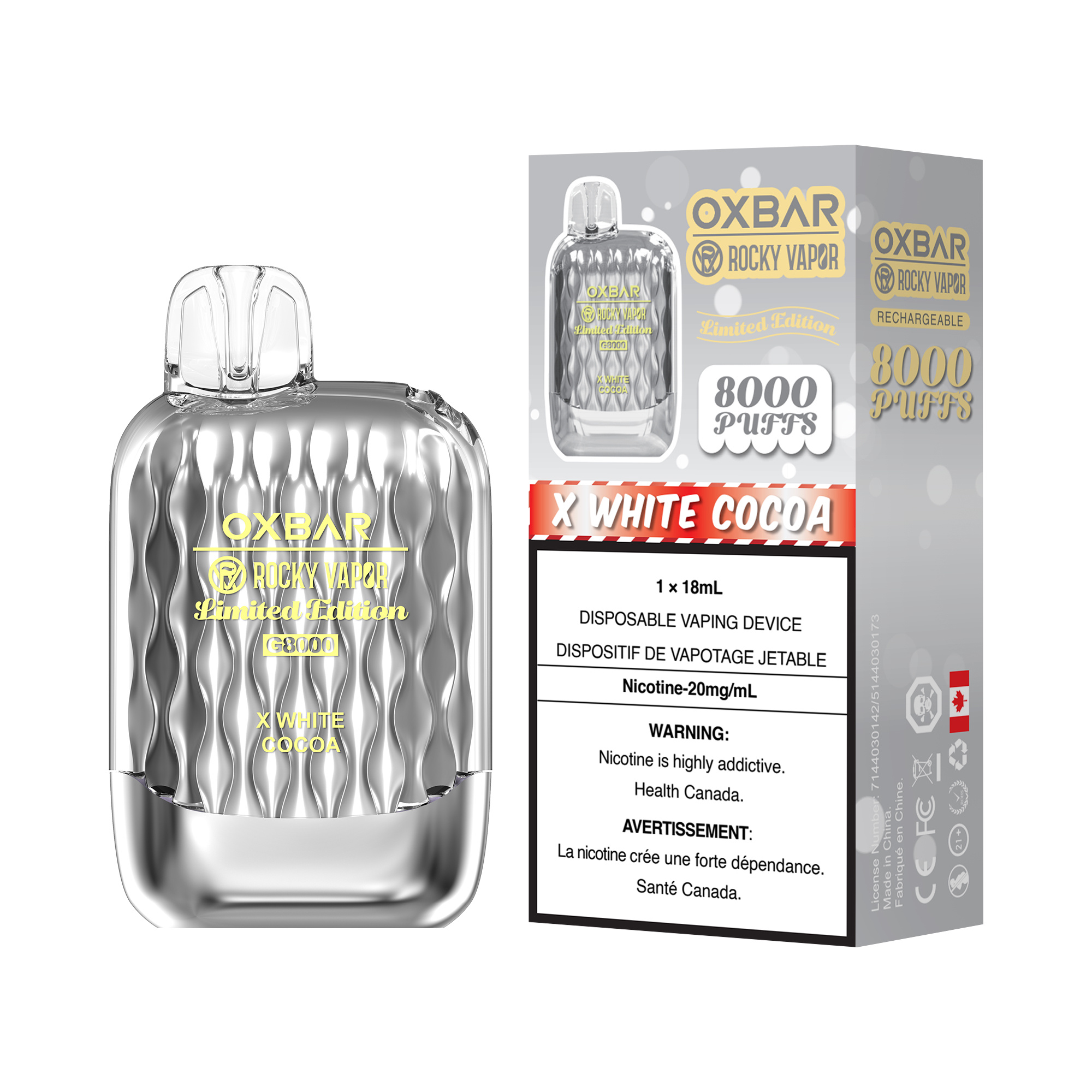 OXBAR OXBAR ROCKY VAPOR G8000 (Excise Tax Included)