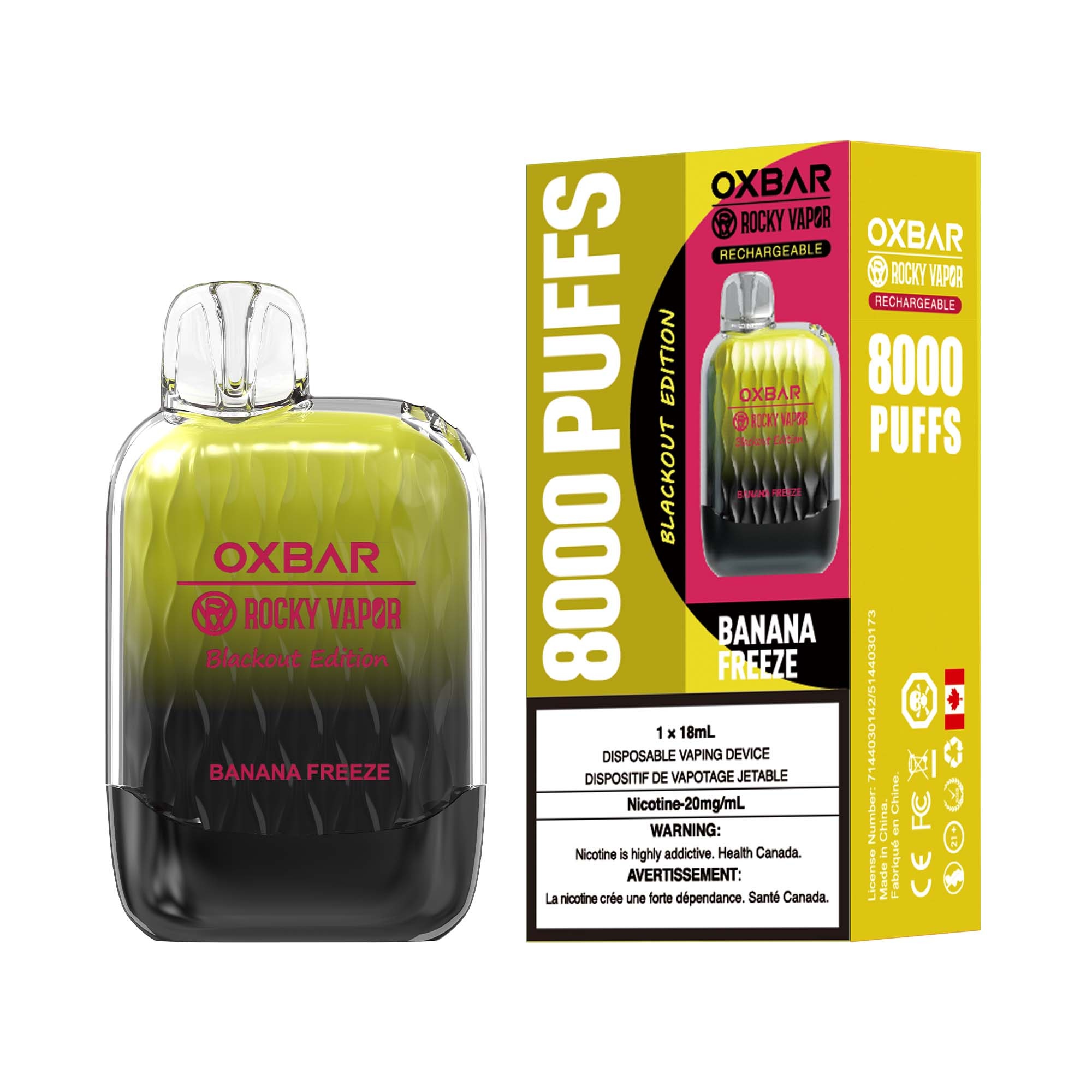 OXBAR OXBAR ROCKY VAPOR G8000 (Excise Tax Included)