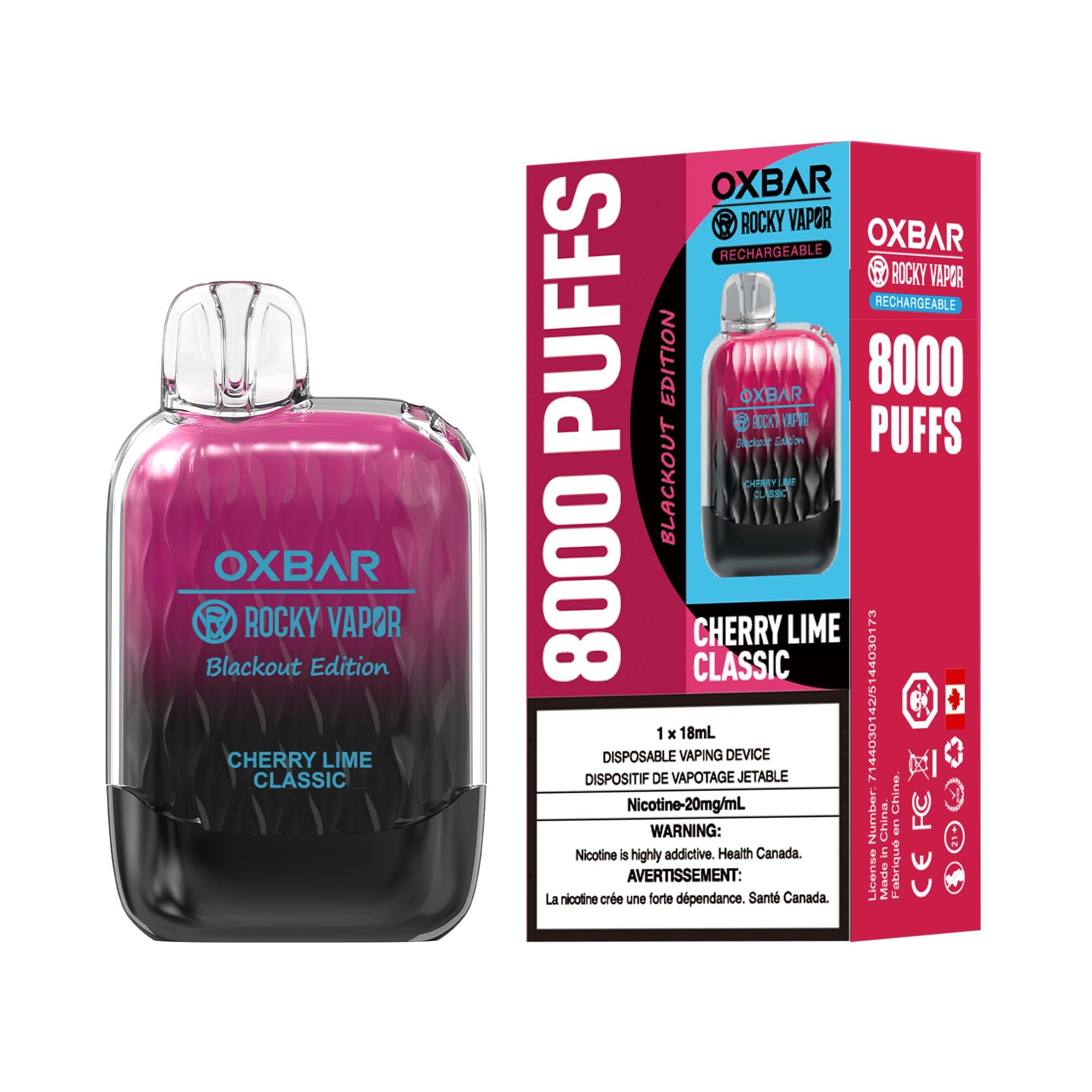 OXBAR OXBAR ROCKY VAPOR G8000 (Excise Tax Included)